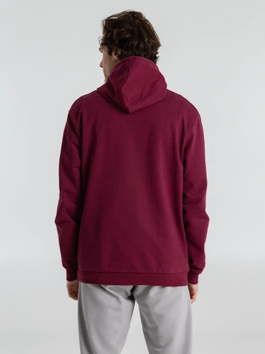 Толстовка с капюшоном унисекс Hoodie, бордовая Толстовка с капюшоном унисекс Hoodie, бордовая