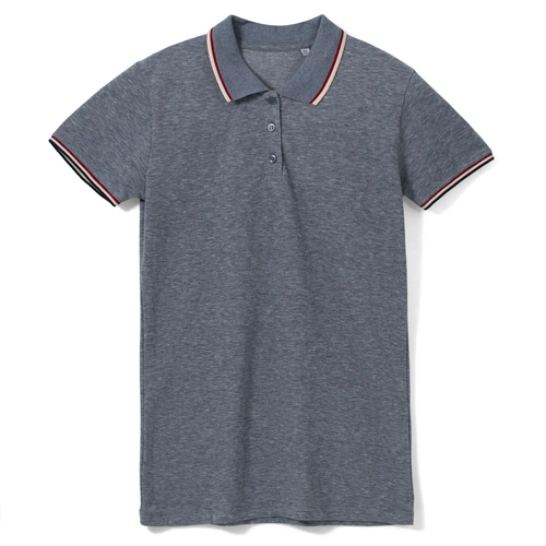 Рубашка поло женская Paname Women, голубой меланж Рубашка поло женская Paname Women, голубой меланж