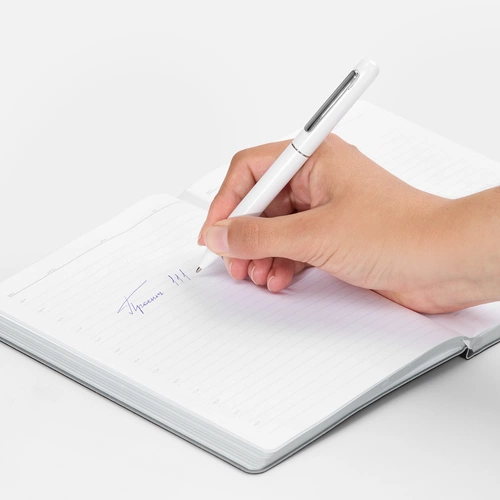 Ручка шариковая Scribo, матовая белая Ручка шариковая Scribo, матовая белая