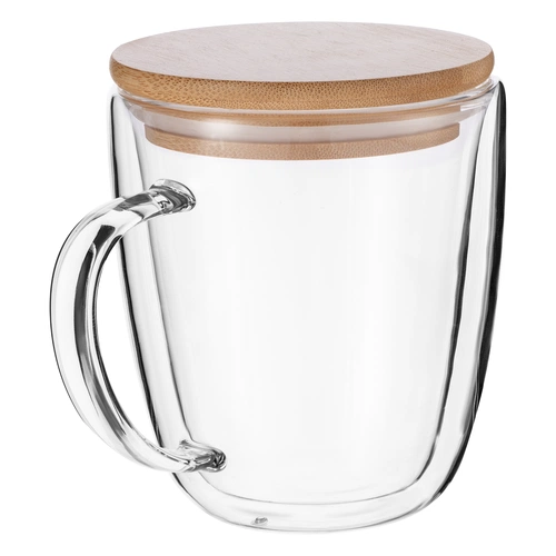 Кружка с двойными стенками Kupla с бамбуковой крышкой Кружка с двойными стенками Kupla с бамбуковой крышкой