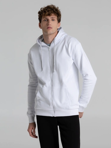 Толстовка на молнии с капюшоном Siverga Heavy 2.0, белая Толстовка на молнии с капюшоном Siverga Heavy 2.0, белая