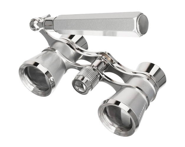 Театральный бинокль-лорнет Broadway 325E, серебристый Театральный бинокль-лорнет Broadway 325E, серебристый