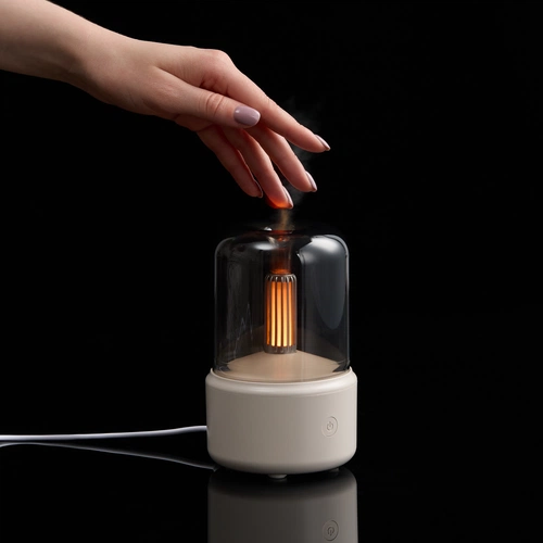 Увлажнитель-ароматизатор с подсветкой mistFlicker, молочно-белый Увлажнитель-ароматизатор с подсветкой mistFlicker, молочно-белый
