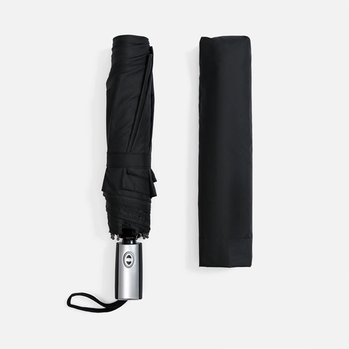 Зонт складной Fiber, черный Зонт складной Fiber, черный