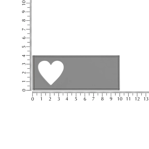 Лейбл из ПВХ с вырубкой «Сердце», серый Лейбл из ПВХ с вырубкой «Сердце», серый