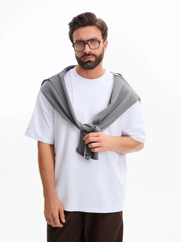 Футболка оверсайз Kangas, белая Футболка оверсайз Kangas, белая