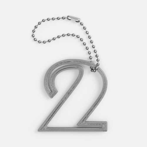 Подвеска Symbol, 3D-печать на заказ, цифра 2 Подвеска Symbol, 3D-печать на заказ, цифра 2