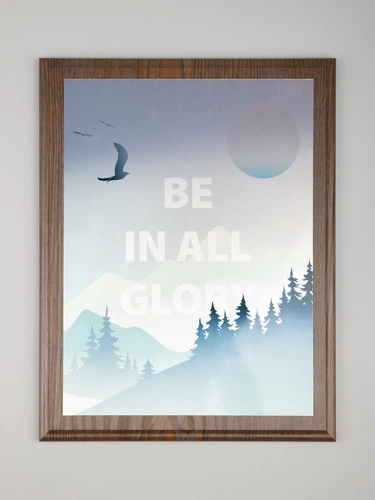 Плакетка Plaque XL, венге с серебристой пластиной