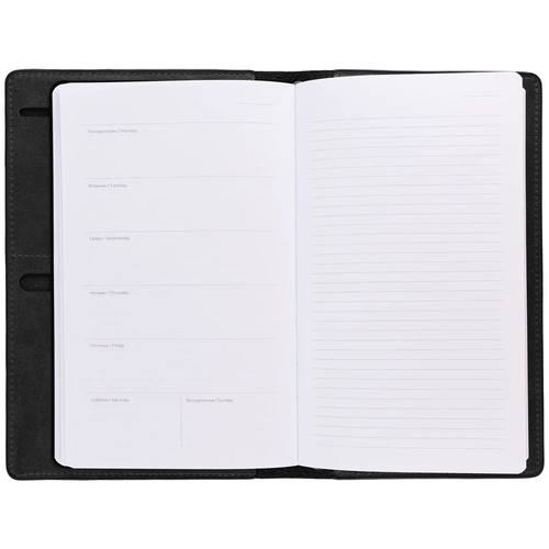 Еженедельник-портфолио Remini, недатированный, черный Еженедельник-портфолио Remini, недатированный, черный