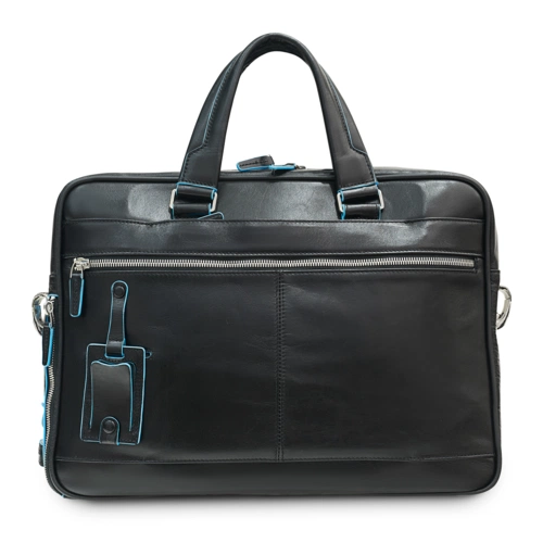 Сумка с отделением для ноутбука Piquadro Blue Square, черная Сумка с отделением для ноутбука Piquadro Blue Square, черная