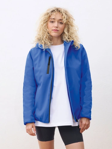 Куртка софтшелл с капюшоном женская Falcon Women, черная Куртка софтшелл с капюшоном женская Falcon Women, черная