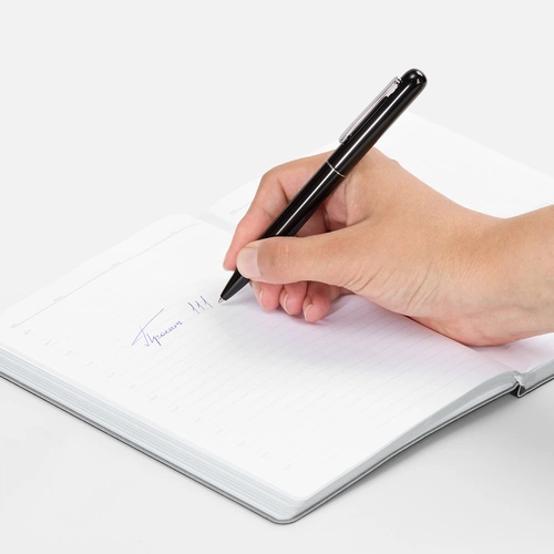 Ручка шариковая Scribo, матовая черная Ручка шариковая Scribo, матовая черная