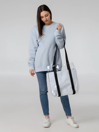 Шопер Clarity с красным органайзером, прозрачный Шопер Clarity с красным органайзером, прозрачный