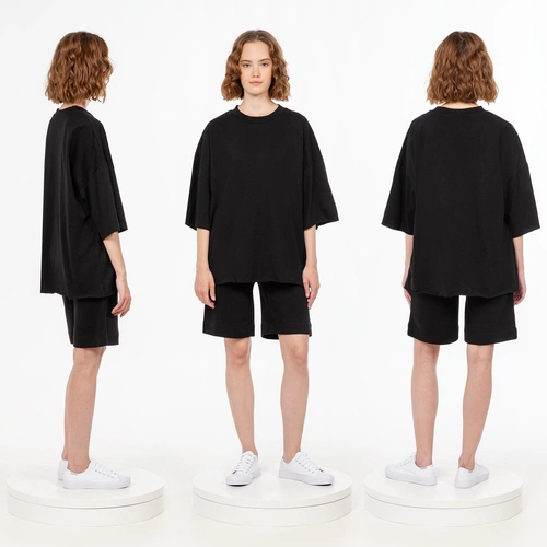 Футболка унисекс оверсайз T1, черная Футболка унисекс оверсайз T1, черная