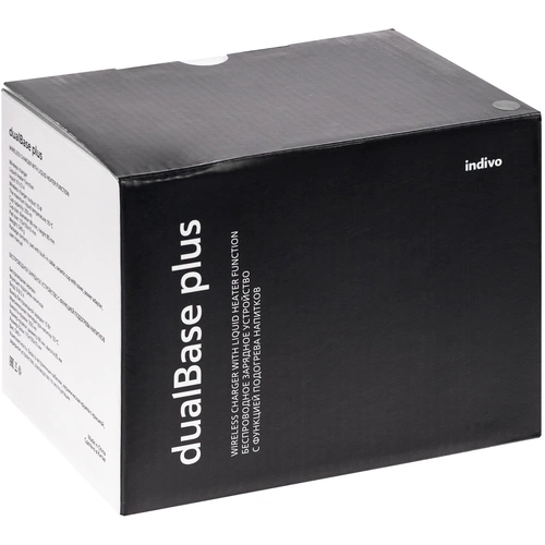 Кружка с подогревом и беспроводной зарядкой dualBase plus, черная Кружка с подогревом и беспроводной зарядкой dualBase plus, черная