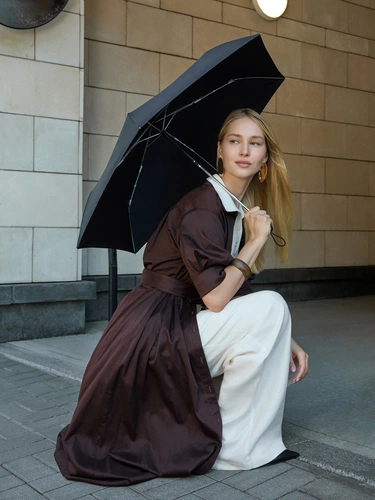 Зонт складной Nicety, бежевый Зонт складной Nicety, бежевый