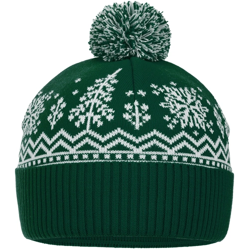 Шапка Elnik, зеленая с молочно-белым Шапка Elnik, зеленая с молочно-белым