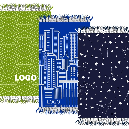 Плед с бахромой на заказ Tricksy Net, 2 цвета, S, акрил Плед с бахромой на заказ Tricksy Net, 2 цвета, S, акрил