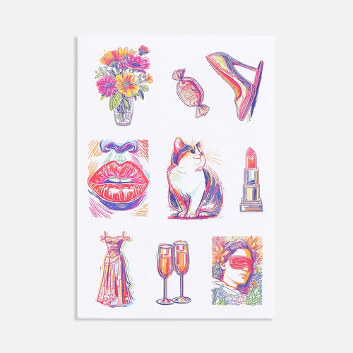 Стикерпак бумажный Thematik, для женщин Стикерпак бумажный Thematik, для женщин