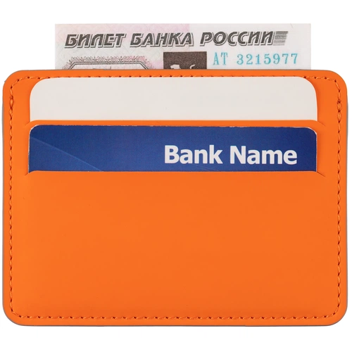 Чехол для карточек Shall Simple, оранжевый Чехол для карточек Shall Simple, оранжевый