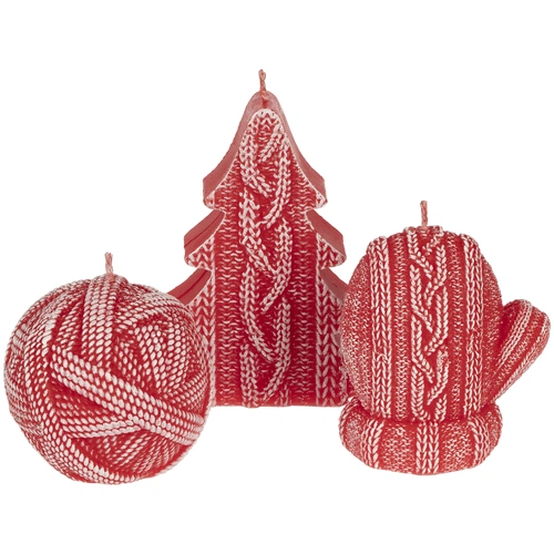 Свеча Kniteam, елка, красная Свеча Kniteam, елка, красная