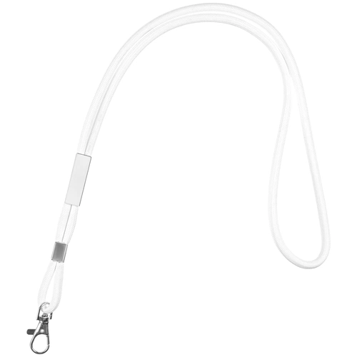 Шнурок для бейджа Tube Metal, белый Шнурок для бейджа Tube Metal, белый