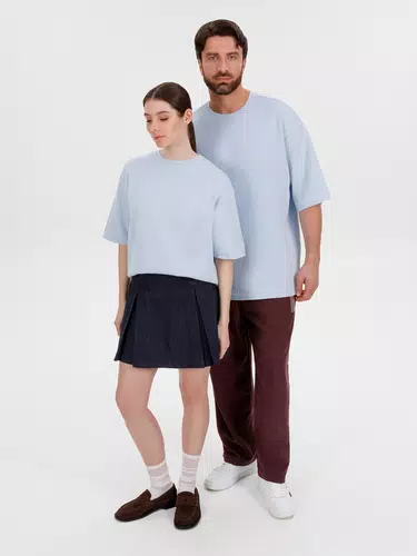 Джемпер с коротким рукавом Siluetti Volumica, светло-голубой Джемпер с коротким рукавом Siluetti Volumica, светло-голубой