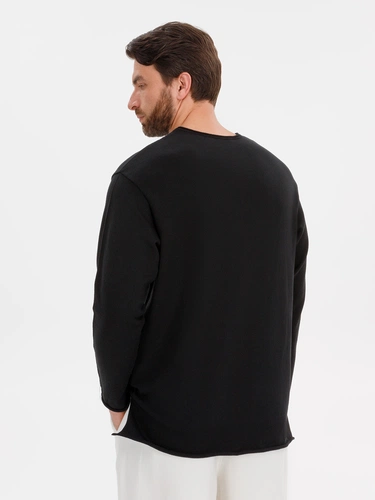 Лонгслив унисекс Siluetti Fuori, черный Лонгслив унисекс Siluetti Fuori, черный