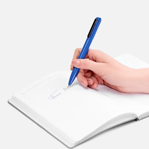 Ручка шариковая Lucenti с подсветкой логотипа, синяя Ручка шариковая Lucenti с подсветкой логотипа, синяя