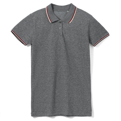 Рубашка поло женская Paname Women, черный меланж Рубашка поло женская Paname Women, черный меланж