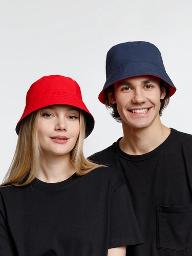 Панама Nylon двусторонняя, темно-синяя с красным Панама Nylon двусторонняя, темно-синяя с красным