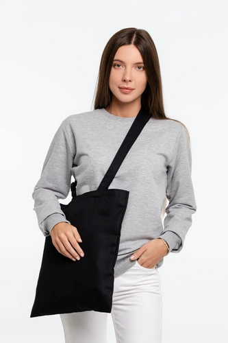 Сумка для покупок с регулируемыми ручками Leta, черная Сумка для покупок с регулируемыми ручками Leta, черная