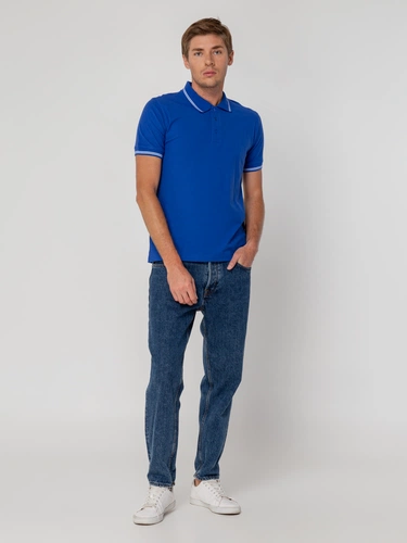 Рубашка поло Virma Stripes, ярко-синяя Рубашка поло Virma Stripes, ярко-синяя