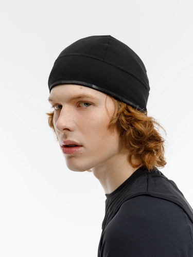 Спортивная шапка утепленная Jogge, черная Спортивная шапка утепленная Jogge, черная