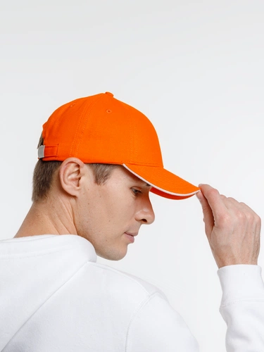 Бейсболка Spiker, оранжевая с белым Бейсболка Spiker, оранжевая с белым