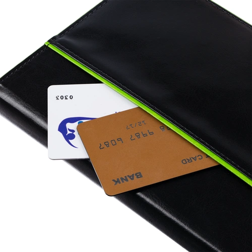 Ежедневник Alanis, недатированный, черный с зеленым Ежедневник Alanis, недатированный, черный с зеленым