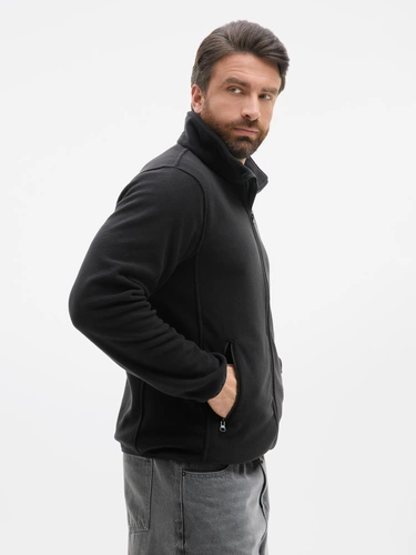 Куртка флисовая унисекс Ben Mac, черная Куртка флисовая унисекс Ben Mac, черная