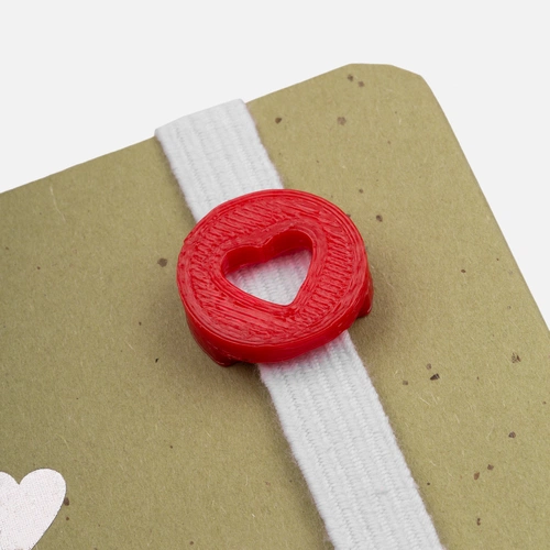 Шильдик на резинку Impreso, 3D-печать на заказ, сердце Шильдик на резинку Impreso, 3D-печать на заказ, сердце