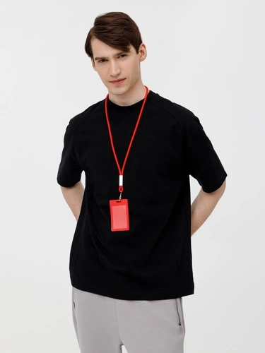 Шнурок для бейджа Tube Metal, красный Шнурок для бейджа Tube Metal, красный