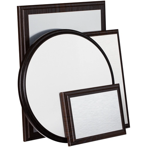 Плакетка Plaque XL, венге с серебристой пластиной Плакетка Plaque XL, венге с серебристой пластиной