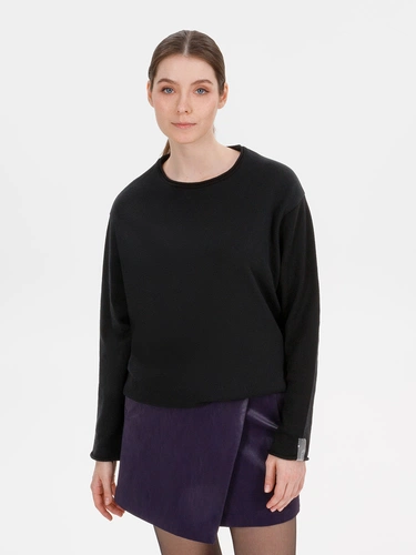 Лонгслив унисекс Siluetti Fuori, черный Лонгслив унисекс Siluetti Fuori, черный