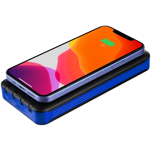 Аккумулятор с беспроводной зарядкой Holiday Maker Wireless, 10000 мАч, синий Аккумулятор с беспроводной зарядкой Holiday Maker Wireless, 10000 мАч, синий