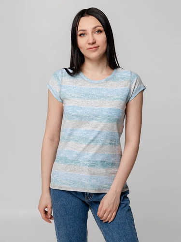 Футболка женская Rayet Lady двусторонняя, голубая с зеленым Футболка женская Rayet Lady двусторонняя, голубая с зеленым