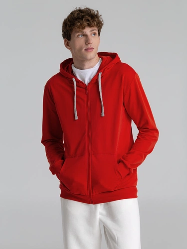 Толстовка на молнии с капюшоном Unit Siverga, красная Толстовка на молнии с капюшоном Unit Siverga, красная