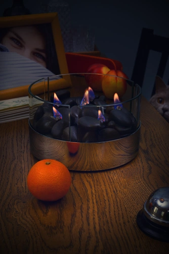 Настольный камин Magnifique с базальтовыми камнями, ver.2 Настольный камин Magnifique с базальтовыми камнями, ver.2