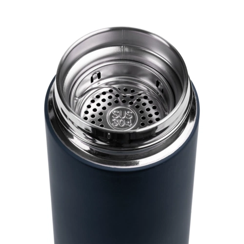 Термос с ситечком Percola, темно-синий Термос с ситечком Percola, темно-синий