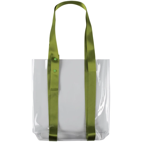 Шопер Clear Fest, прозрачный с зелеными ручками Шопер Clear Fest, прозрачный с зелеными ручками