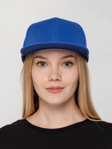 Бейсболка Snapback с прямым козырьком, ярко-синяя Бейсболка Snapback с прямым козырьком, ярко-синяя