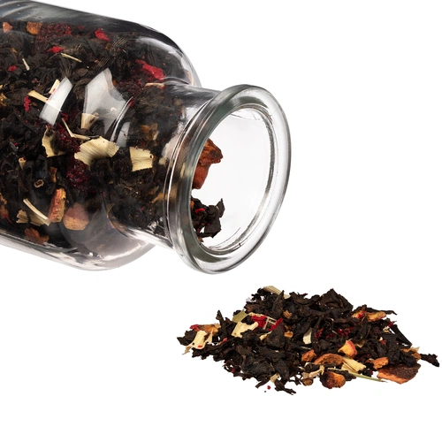 Чай «Сокочай», мини, черный с соком ананаса, с кусочками ананаса, вишней, лемонграссом, цветками и коркой граната Чай «Сокочай», мини, черный с соком ананаса, с кусочками ананаса, вишней, лемонграссом, цветками и коркой граната