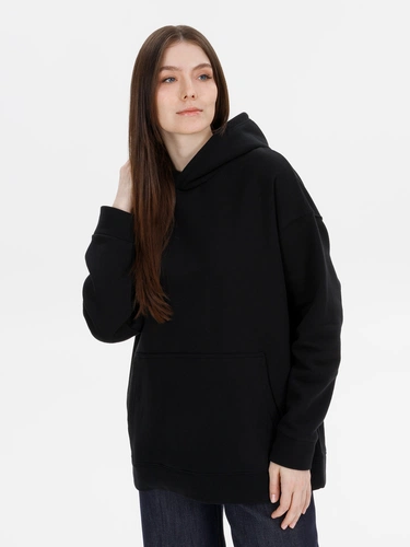 Худи оверсайз унисекс Snuggie, черное Худи оверсайз унисекс Snuggie, черное
